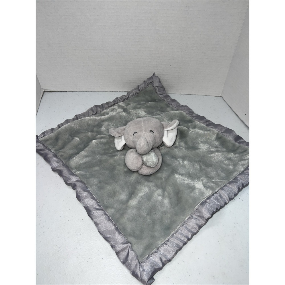 Carters Baby GRAY ELEPHANT LOVEY Security Blanket Blankie Plush Lovie Toy No Tag